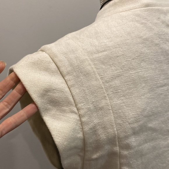 Aritzia Wilfred Linen Sleeveless Bolero top Size 4 - Picture 7 of 13